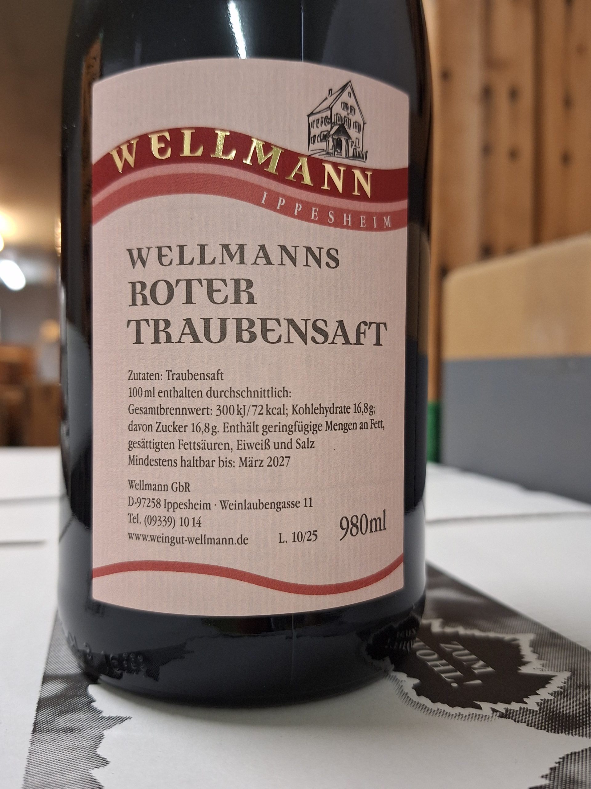 Wellmanns roter Traubensaft